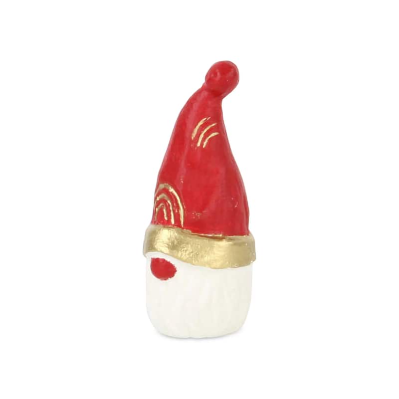 Santa Gnome Cast Iron Christmas Decoration - Large - 5.75"