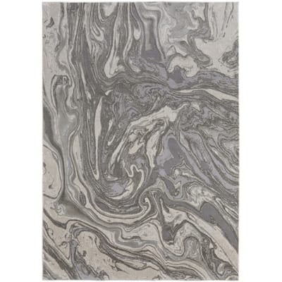 Tiga Abstract Stain Resistant Area Rug By HomeRoots - 2' x 3'