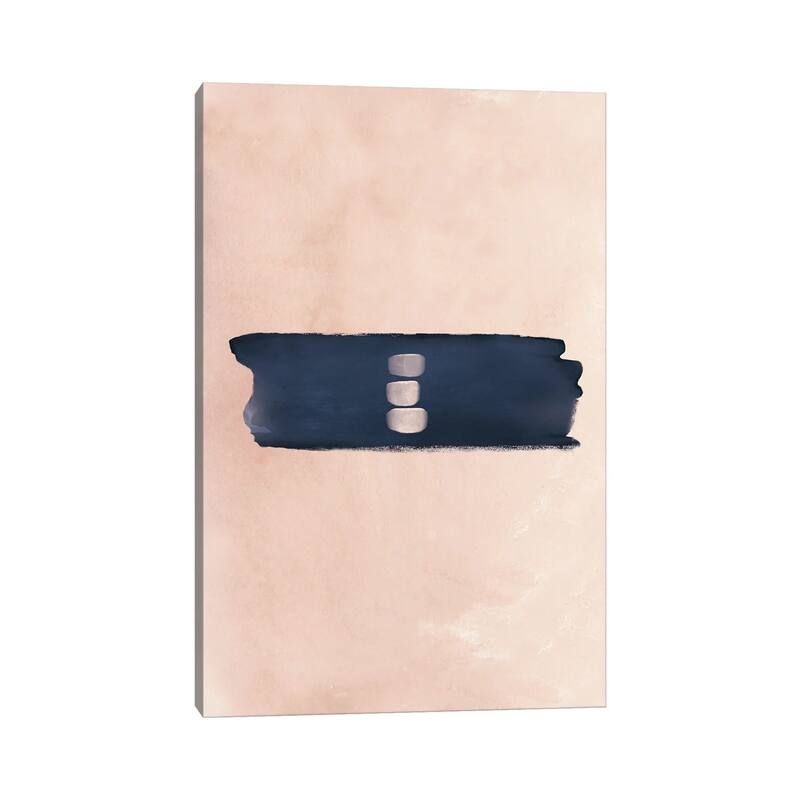 iCanvas "Abstract Study Blush & Navy Blue II" by Nordic Print Studio Canvas Print