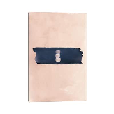 iCanvas "Abstract Study Blush & Navy Blue II" by Nordic Print Studio Canvas Print