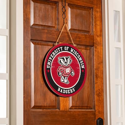 University of Wisconsin-Madison Wooden Door Decor Wall Sign - Multi-Color