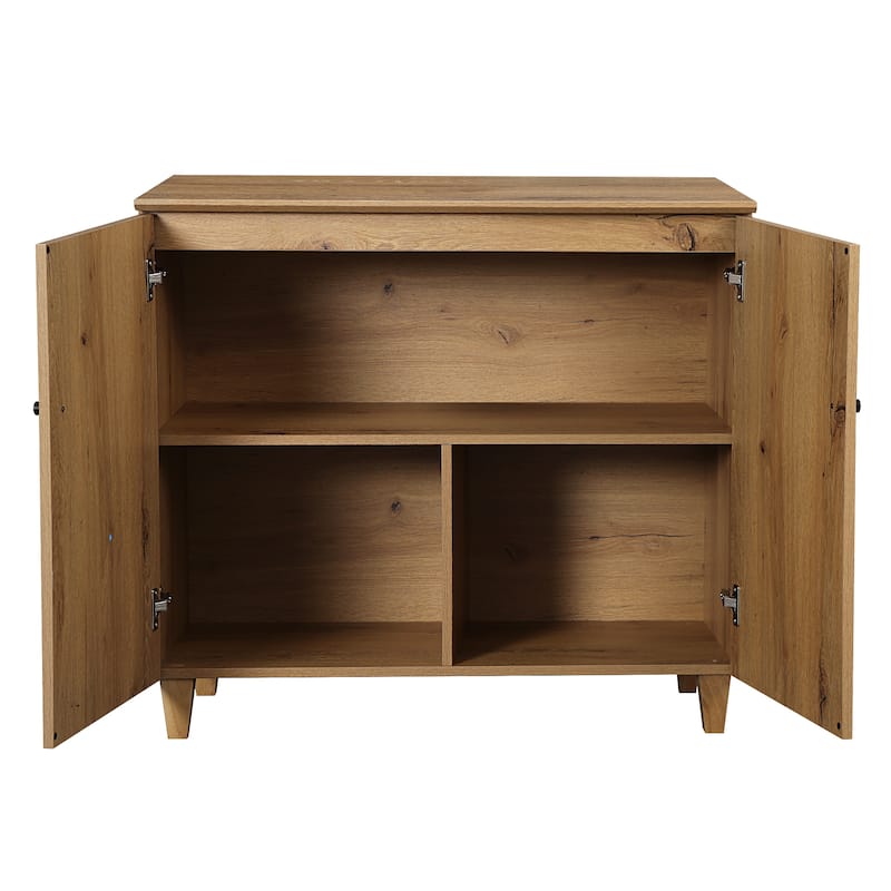 Buffet Cabinet with 3 Compartments for Dining Room, 32.4"H Sideboard