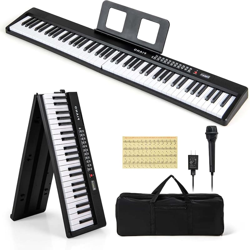 Folding Portable Semi-Weighted Keyboard 88 Key Keyboard Piano