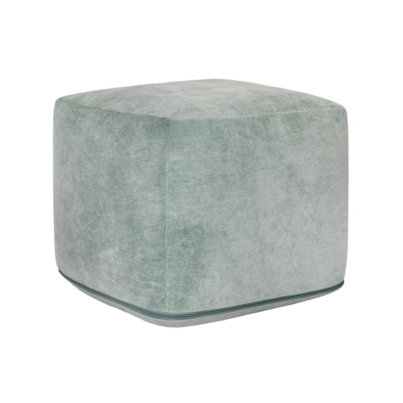 Villa by Classic Home Heirloom 18" Velvet Pouf