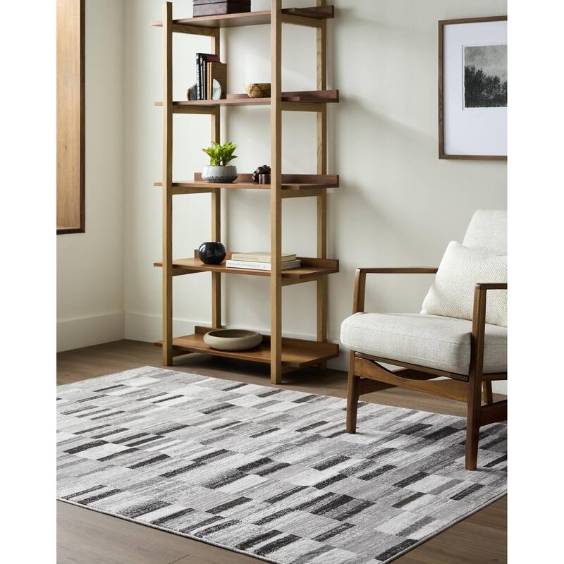 Livabliss Monte Carlo Modern & Contemporary Area Rug - Cream/Gray - 7'10" x 10'2"