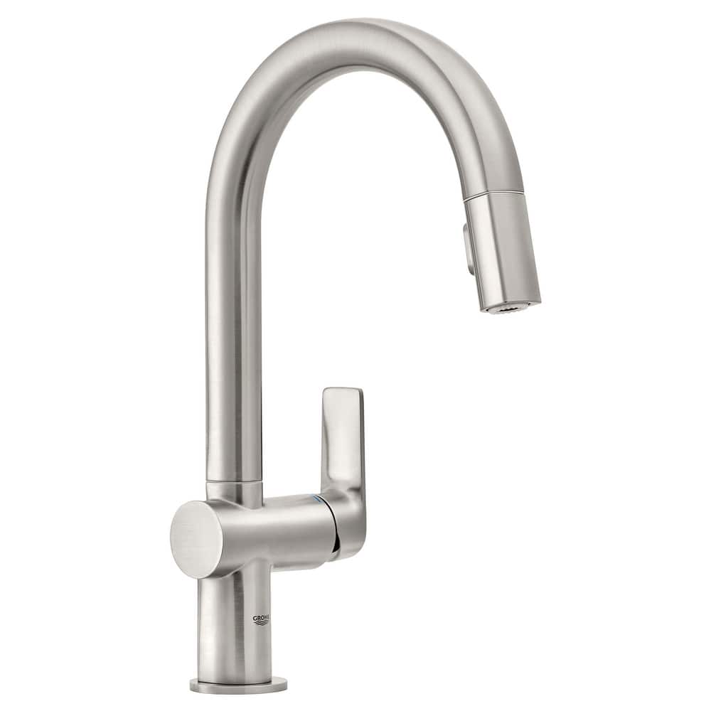 Grohe Defined 1.75 GPM Single Hole Pull Down Bar Faucet with SilkMove