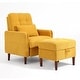 preview thumbnail 10 of 59, Adjustable Backrest Lounge Accent Chair Set with Storage Ottoman