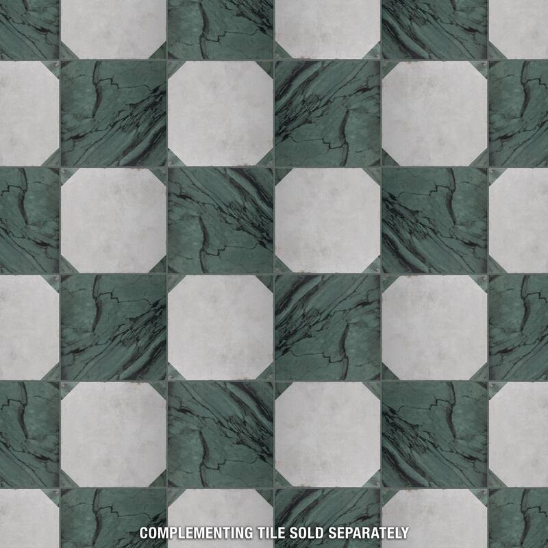 Merola Tile Renaissance Deco Emerald Corner 7-7/8" x 7-7/8" Porcelain Floor and Wall Tile