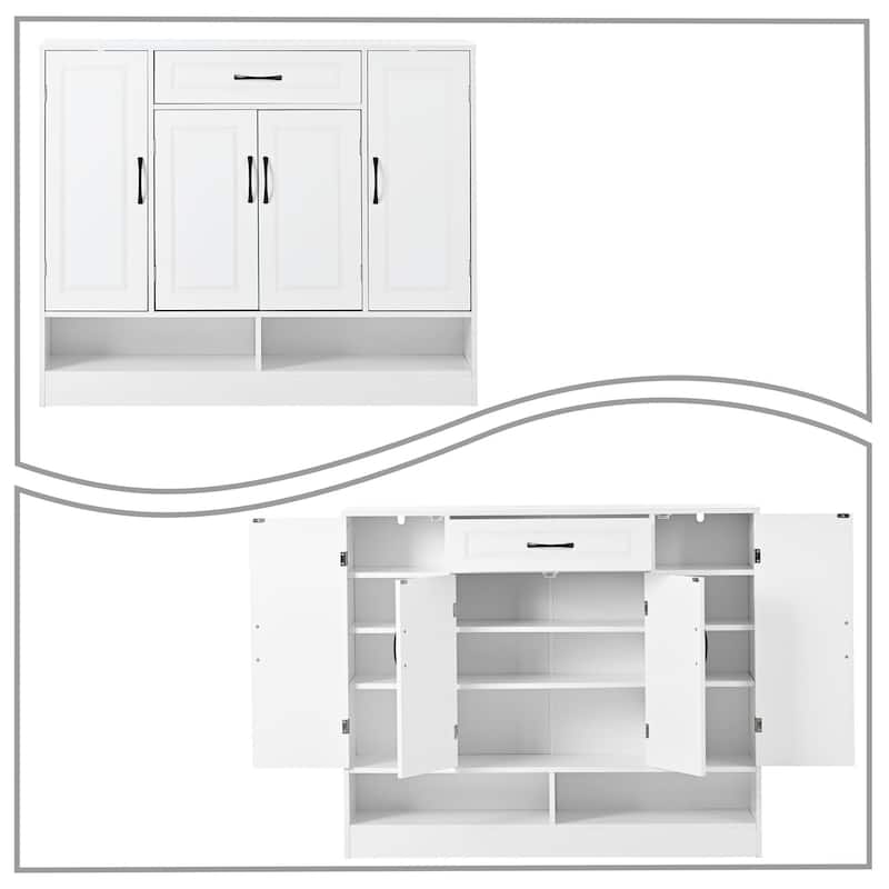 Elegant Minimalist Wooden Shoe Storage Cabinet