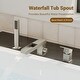 preview thumbnail 12 of 23, Bathtub Filler Faucet with Sprayer, Double-Handle Deck-Mount Roman Tub Faucet with Handshower, Pressure Balanced Valve Included