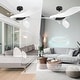 preview thumbnail 8 of 11, 54" White Propeller ABS 3-blade Modern Outdoor Ceiling Fan without Light