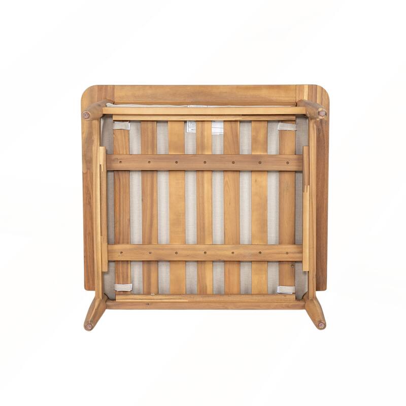 Outdoor Acacia Wood Lounge Chair Set of 2