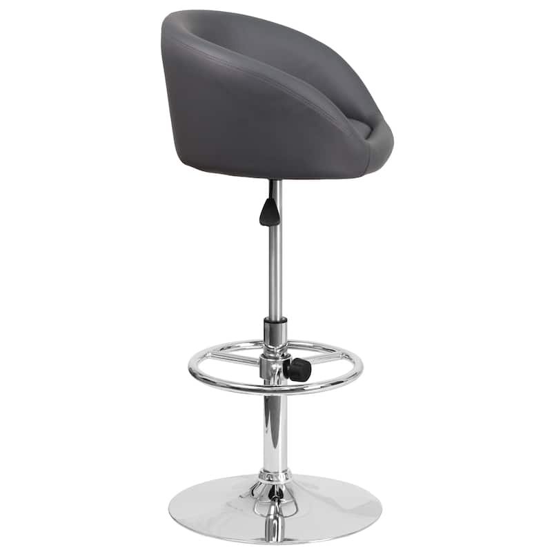 Contemporary Adjustable Height Barstool - 21"W x 18.5"D x 32.5" - 41"H