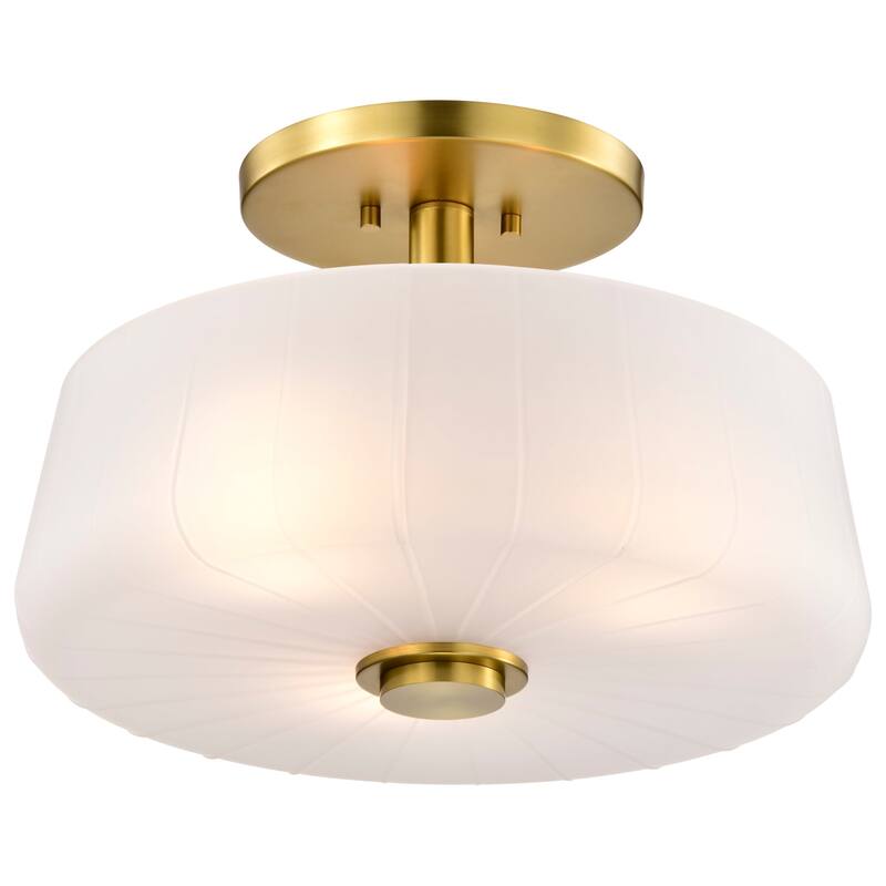Nuvo Lighting 60/8229 Lune 3 Light 16" Wide Semi-Flush Ceiling Fixture