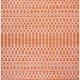 JONATHAN Y Trebol Moroccan Geometric Textured Weave Indoor/Outdoor Area Rug - 5' Square - Orange/Cream