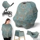 preview thumbnail 1 of 4, Sweet Jojo Designs Boho Wildflower Vintage Floral Girl 5 in 1 Baby Car Seat Nursing Cover Blue Orange Paisley Bohemian Farmhouse
