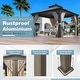 preview thumbnail 113 of 129, Outdoor Hardtop Gazebo Pergola w Galvanized Steel Roof and Aluminum Frame, Prime Curtains and nettings include