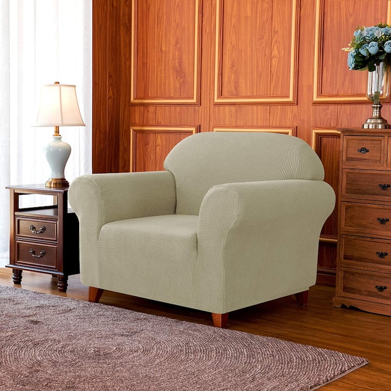 Subrtex 1-Piece Sofa Cover Stretch Soft Couch Loveseat Slipcover