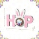 preview thumbnail 18 of 37, Glitzhome Wooden Happy EASTER HOP with Artificial Rattan Table Sign Decor Centerpiece