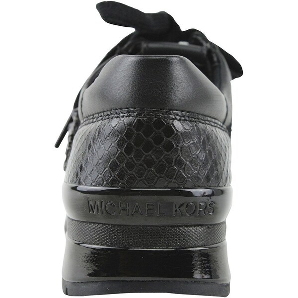 allie embellished leather and canvas trainer