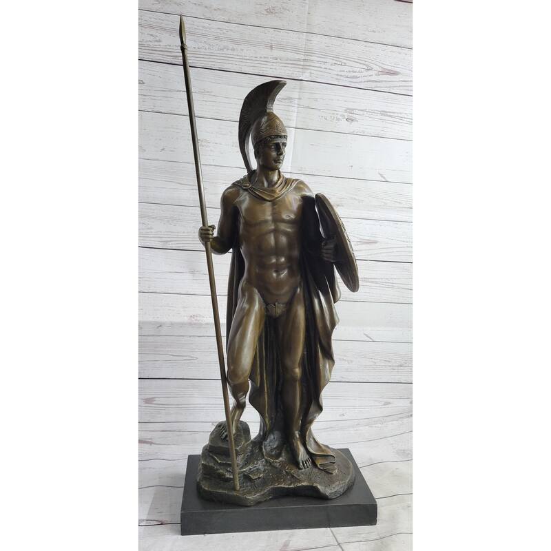 Greek Warrior Hero Achilles Hercules Odysseus Mythology Statue Sculpture Bronze Metal