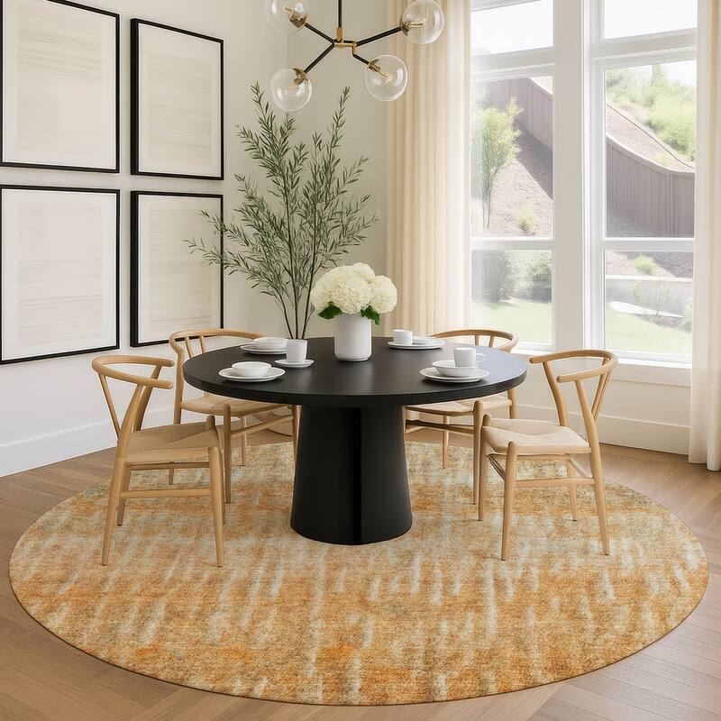 Machine Washable Indoor/ Outdoor Contemporary Ombre Chantille Rug