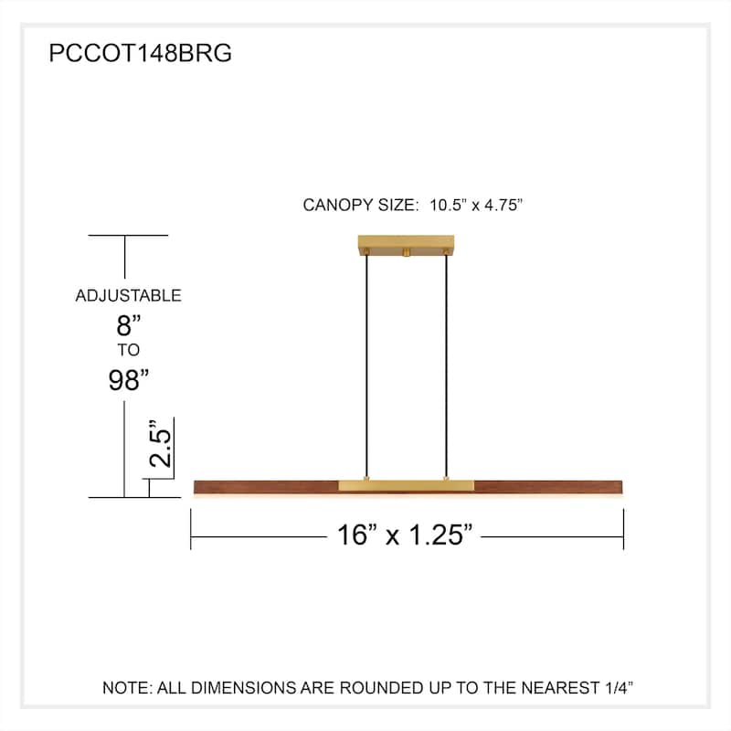 Colter Integrated LED Brushed Gold Island Light