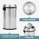 preview thumbnail 3 of 28, 17 Gallon/65 Liter Stainless Steel Trash Can, Round Trash Can