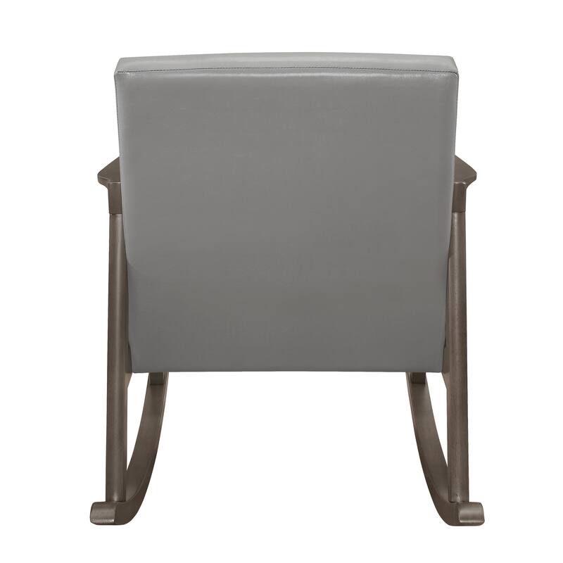 Rivulet Tufted Wood Arm Rocking Chair