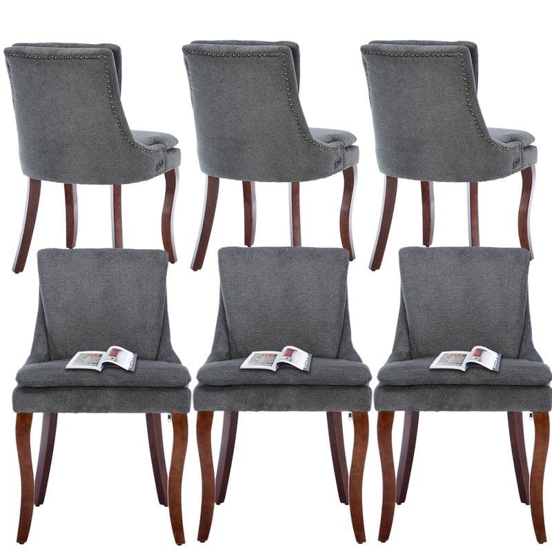 Modern Double-layer Cushioned Dining Chairs Set of 2