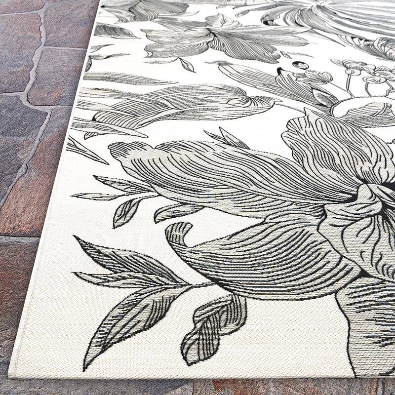 Dream Decor Rugs Gelato Bellflower Floral Indoor Outdoor Area Rug