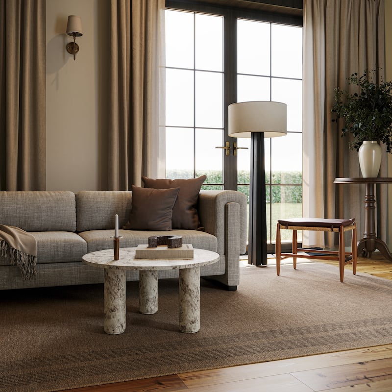 Nate Berkus Bedford Soft Plaid Washable Area Rug - 6' x 9' - Tan