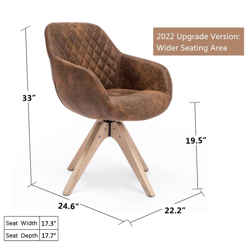 Modern Home Office Swivel Desk Chair Fabric Accent Chair
