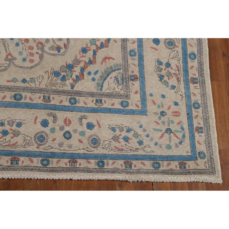 Tabriz Persian Area Rug Hand-Knotted Dining Room Wool Carpet - 7'9"x 11'2"