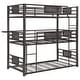 preview thumbnail 14 of 20, Rogen Dark Bronze Metal Frame Triple Bunk Bed Twin