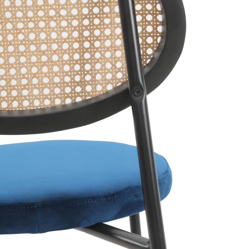 LeisureMod Euston Modern Wicker Bar Stool with Powder Coated Steel Frame - 42"