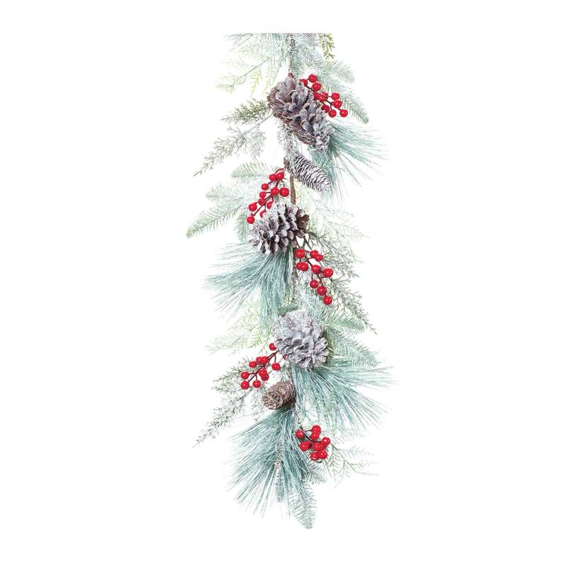 Frosted Berry Pine Artificial Christmas Garlands 6' x 13" Unlit 2