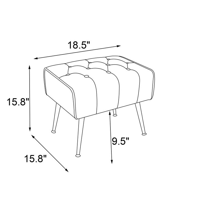Modern Accent Chair with Ottoman, Comfy Armchair for Living Room, Bedroom, Apartment, Office