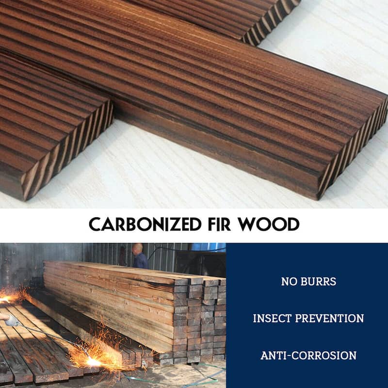 Costway 2 Tier Barrel Waterfall Fountain Barrel Wooden Water Fountain