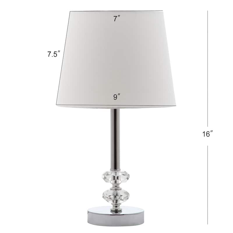 SAFAVIEH Lighting Andria 16-inch Grey Shade Crystal Orb Table Lamp (Set of 2) - 9"x9"x16" - 9"W x 9"D x 16"H