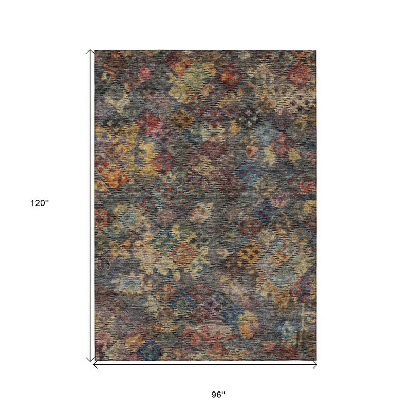 HomeRoots Floral Traditional Rectangle Outdoor Rug