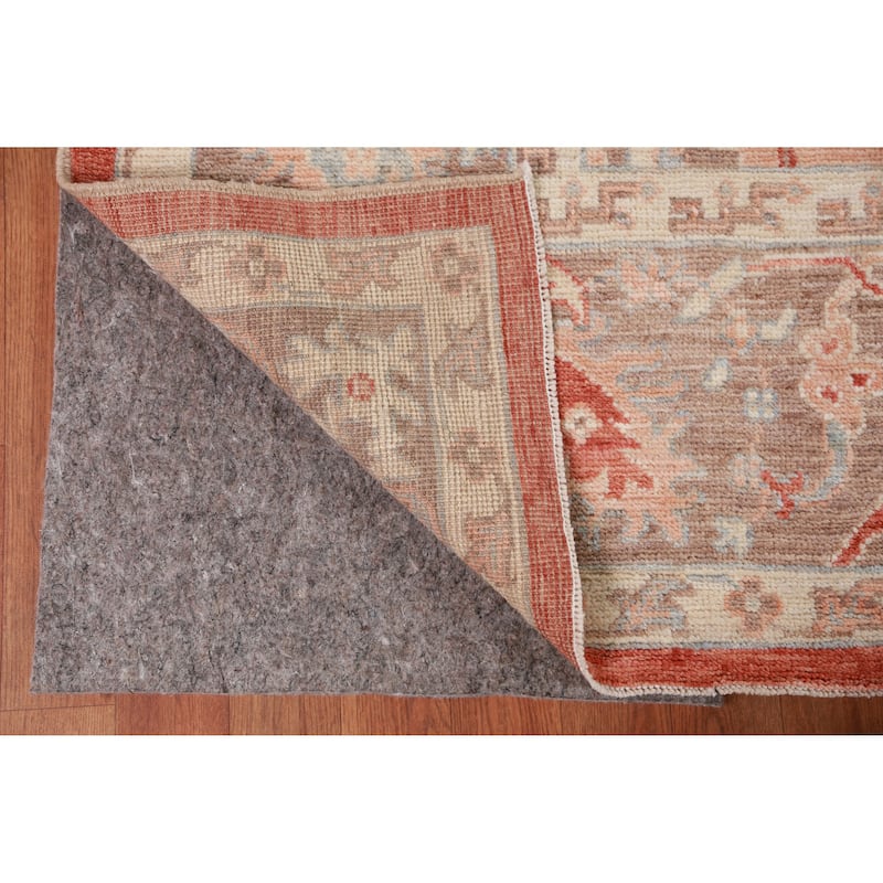 Hand Knotted Oriental 100% Wool Carpet Transitional Geometric Oranges & Rust Oushak Area Rug - 10' 2'' X 8' 4''