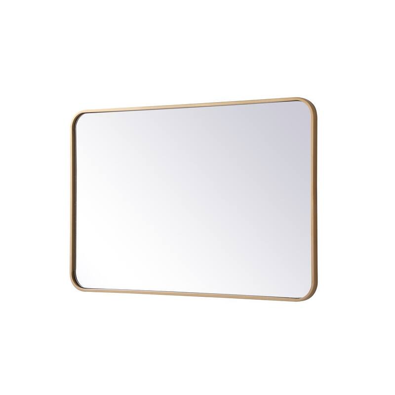 Ezra Soft Corner Metal Rectangular Mirror