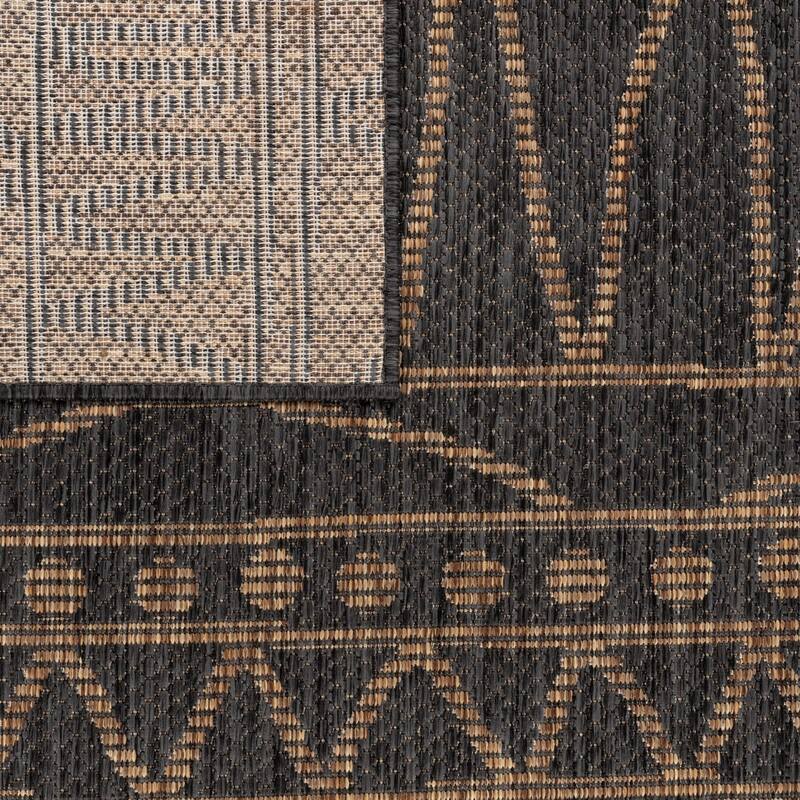 Outdoor Rug Modern Ethnic pattern for Patio/Balcony in Beige