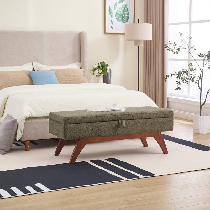 Upholstered storage Bench