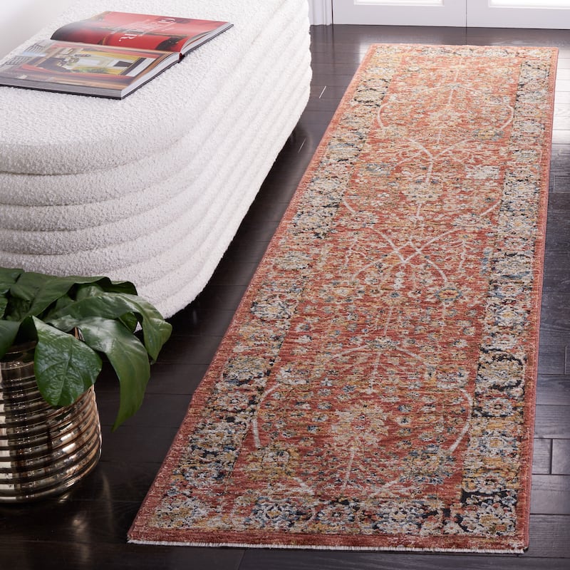 SAFAVIEH Silverado Viva Vintage Oriental Rug - 2' x 8' Runner - Rust/Blue