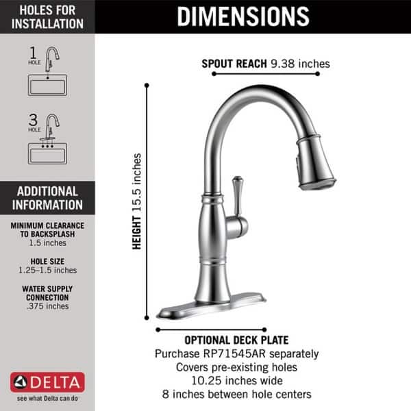 Delta Cassidy Pull-Down Kitchen Faucet with Magnetic Docking Spray