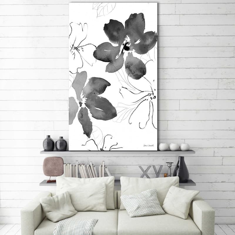 "Into Summer Black and White I" Print on Canvas