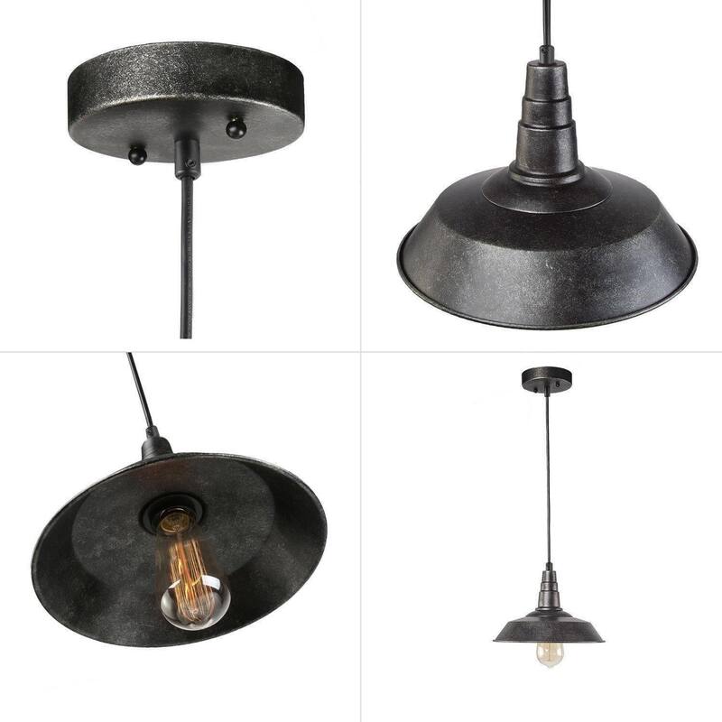 Farmhouse Industrial 1-Light Pendant Lights Pot Barn Lamps for Kitchen Island