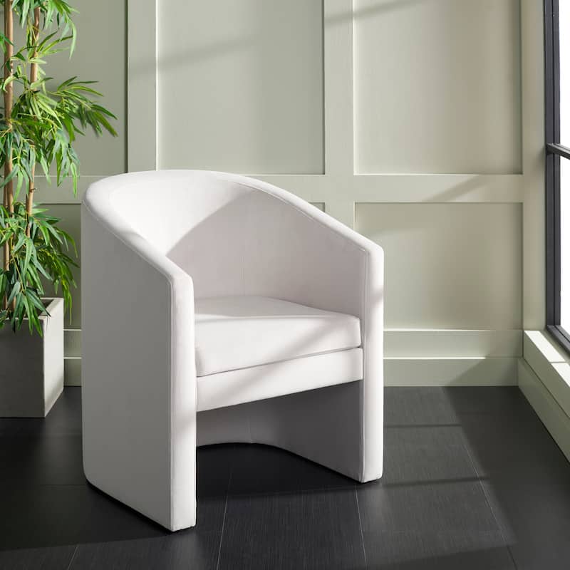 SAFAVIEH Theodosia Barrel Back Accent Chair (Fully Assembled) - W24" x D24" x H30" - 24Wx24Dx30H